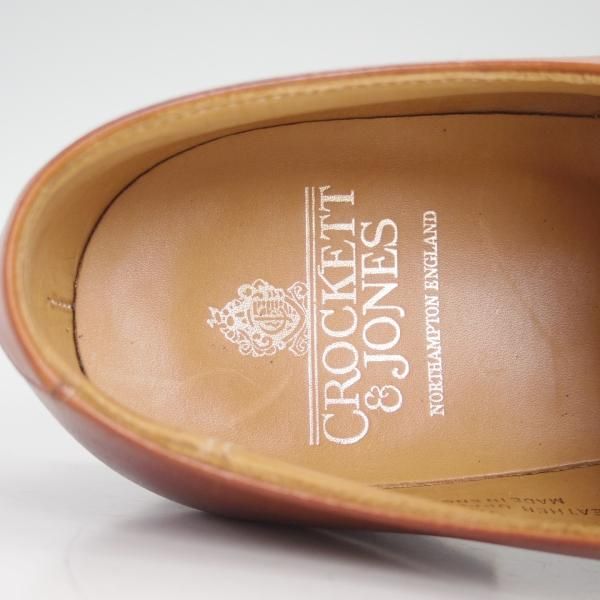 極上★クロケット&ジョーンズ 6.5E【★ダルトン/DALTON】348ラスト/プレーントゥ/カーフ/茶/Crockett&Jones★d286