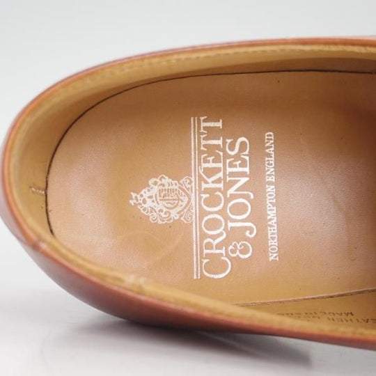 極上★クロケット&ジョーンズ 6.5E【★ダルトン/DALTON】348ラスト/プレーントゥ/カーフ/茶/Crockett&Jones★d286
