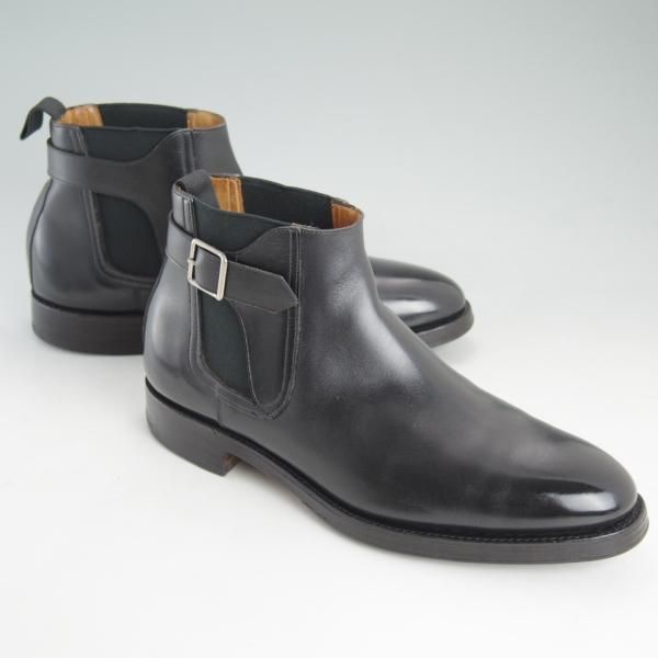 極上★ジョンロブ 8E【貴重★サイドゴアブーツ/8695ラスト】カーフ/黒/メンズ/JOHN LOBB★d287