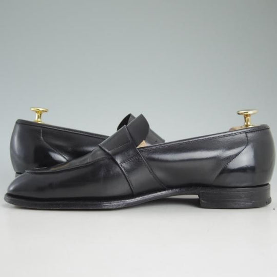 ★クロケット&ジョーンズ 7.5E 【★(英)ジョージクレバリー別注/GEORGE CLEVERLEY】ローファー/カーフ/黒/Crockett&Jones★d288