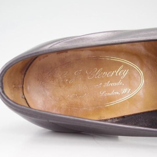 ★クロケット&ジョーンズ 7.5E 【★(英)ジョージクレバリー別注/GEORGE CLEVERLEY】ローファー/カーフ/黒/Crockett&Jones★d288