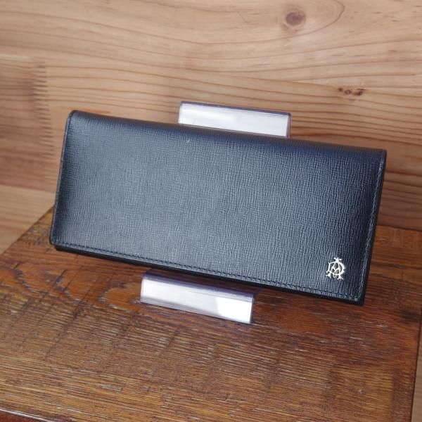 【新品 未使用品】dunhill ダンヒル 折り 長財布 シボ革 レザー ロゴ ほぼ未使用☆ダンヒル/dunhill【☆長財布/ロングウォレット