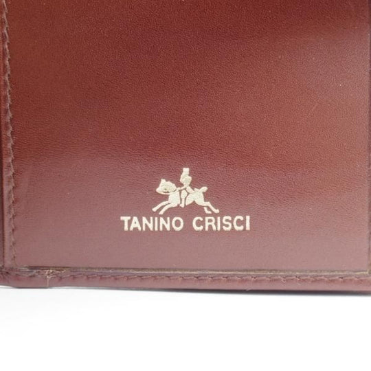 未使用★(伊)タニノクリスチー【貴重★二つ折り財布】レザー/本革/茶/メンズ&レディース兼/TANINO CRISCI★d298