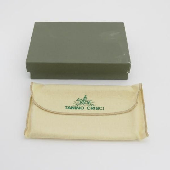 未使用★(伊)タニノクリスチー【貴重★二つ折り財布】レザー/本革/茶/メンズ&レディース兼/TANINO CRISCI★d298