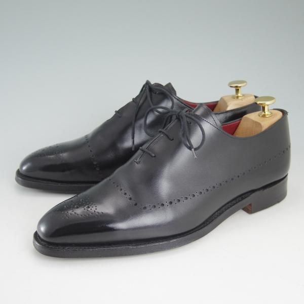 極美品★(英)チーニー 7.5F【★ポールスミス別注/Paul Smith】3888ラスト/ホールカット/黒/カーフ/メンズ/CHEANEY★d300