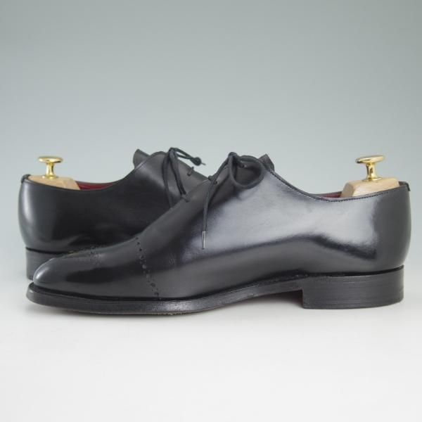極美品★(英)チーニー 7.5F【★ポールスミス別注/Paul Smith】3888ラスト/ホールカット/黒/カーフ/メンズ/CHEANEY★d300