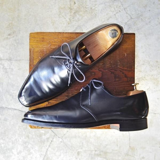極上★クロケット&ジョーンズ 8E【★ダイナイトソール仕様/HIGHBURY/ハイバリー】348ラスト/Vフロント/黒/カーフ/Crockett&Jones★d302