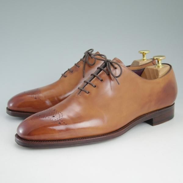 極美品★エドワードグリーン UK8E【★ラルフローレン別注/Ralph Lauren/89ラスト】ホールカット/茶/カーフ/EDWARD GREEN★d305