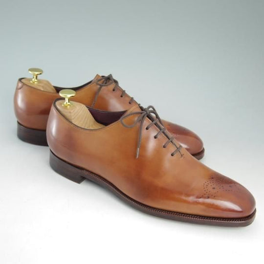 極美品★エドワードグリーン UK8E【★ラルフローレン別注/Ralph Lauren/89ラスト】ホールカット/茶/カーフ/EDWARD GREEN★d305