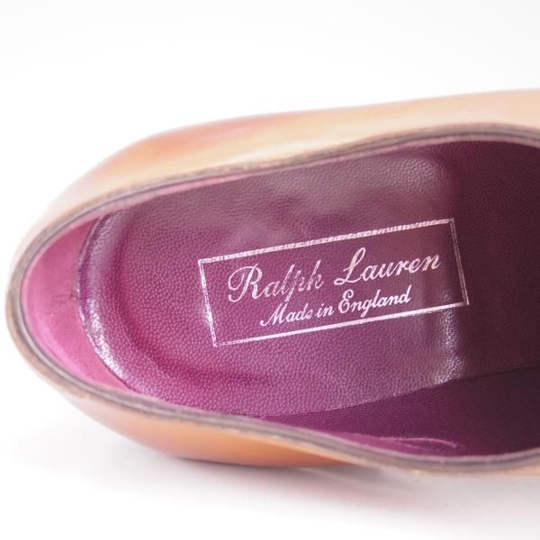 極美品★エドワードグリーン UK8E【★ラルフローレン別注/Ralph Lauren/89ラスト】ホールカット/茶/カーフ/EDWARD GREEN★d305