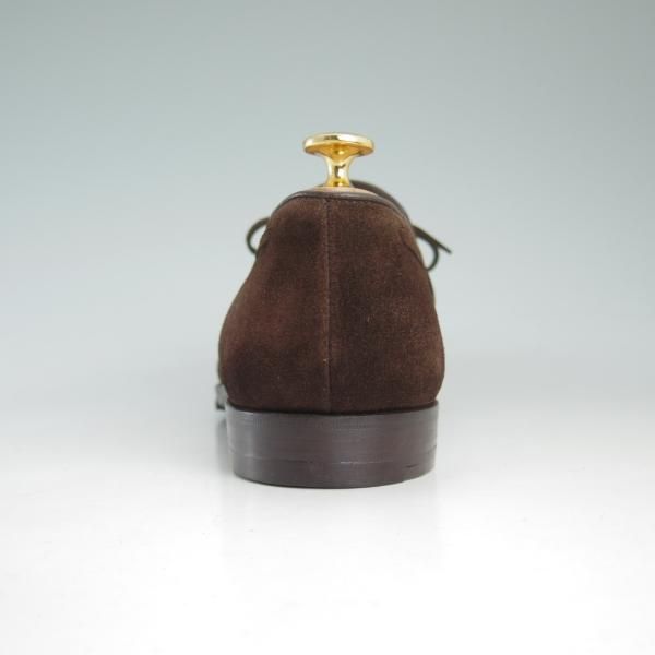 クロケットジョーンズ ブラウン スエード リボンローファー 7E