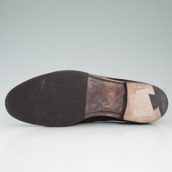 極上★クロケット&ジョーンズ 7E 【★ヘイリング/HAYLING】スエード/茶/リボンローファー/メンズ/Crockett&Jones★d308