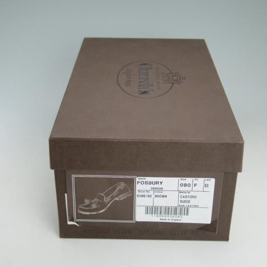 極上★チャーチ 80F/UK8【★フォスバリー/FOSBURY】93ラスト/タッセルローファー/4都市ロゴ/スエード/茶/メンズ/Church's★d319