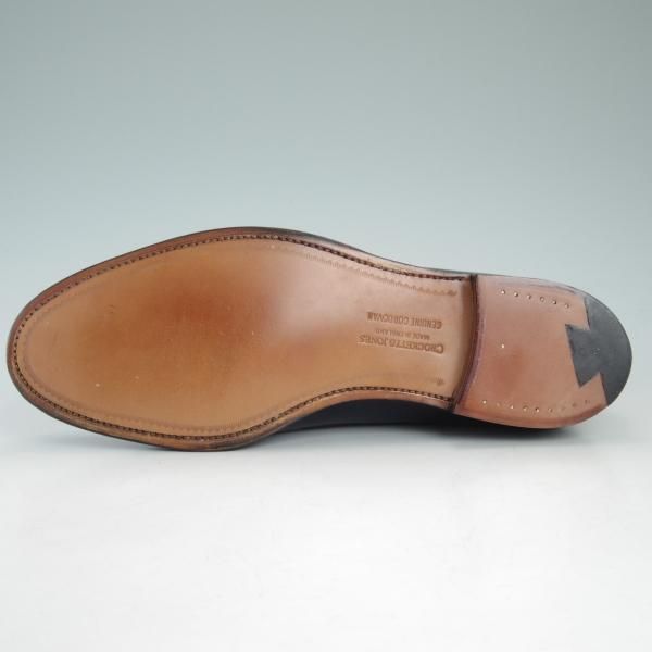 新品★クロケット&ジョーンズ7.5E【貴重★コードバン仕様/キャベンディッシュ/CAVENDISH 2】タッセルローファー/紺/Crockett&Jones★d322