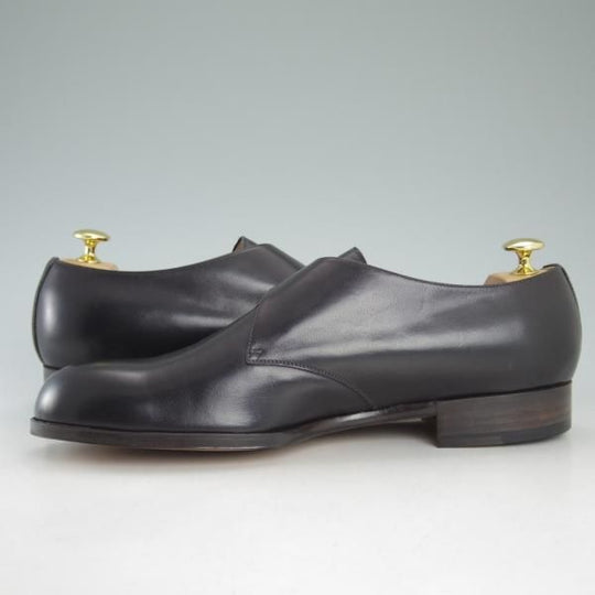 新品★forme/フォルメ 27cm/7【★メンズ/fm-70/Belted blucher】日本製/モンクストラップ/カーフ/黒★d323