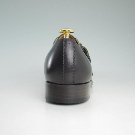 新品★forme/フォルメ 27cm/7【★メンズ/fm-70/Belted blucher】日本製/モンクストラップ/カーフ/黒★d323