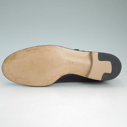 新品★forme/フォルメ 27cm/7【★メンズ/fm-70/Belted blucher】日本製/モンクストラップ/カーフ/黒★d323