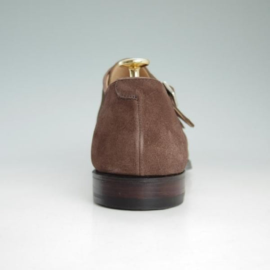 未使用★クロケット&ジョーンズ UK7.5/US8D【★ブルックスブラザーズ別注/Peal&co】ダブルモンク/スエード/茶/メンズ/Crockett&Jones★d329
