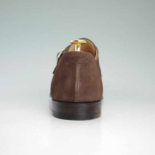 未使用★クロケット&ジョーンズ UK7.5/US8D【★ブルックスブラザーズ別注/Peal&co】ダブルモンク/スエード/茶/メンズ/Crockett&Jones★d329