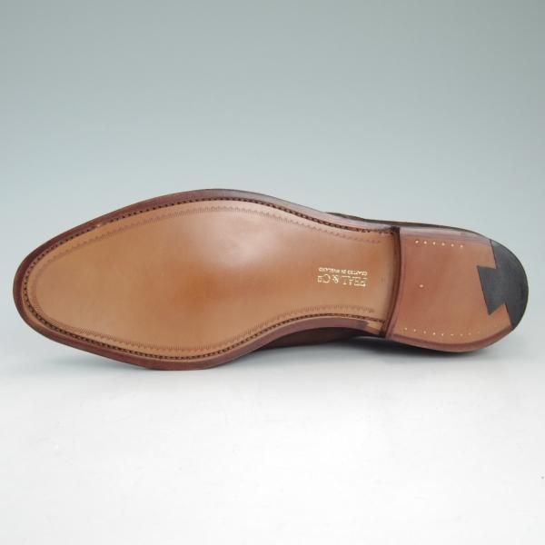 未使用★クロケット&ジョーンズ UK7.5/US8D【★ブルックスブラザーズ別注/Peal&co】ダブルモンク/スエード/茶/メンズ/Crockett&Jones★d329