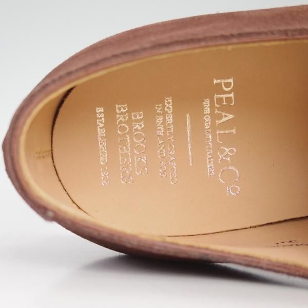 未使用★クロケット&ジョーンズ UK7.5/US8D【★ブルックスブラザーズ別注/Peal&co】ダブルモンク/スエード/茶/メンズ/Crockett&Jones★d329