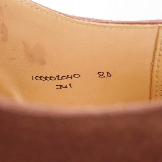 未使用★クロケット&ジョーンズ UK7.5/US8D【★ブルックスブラザーズ別注/Peal&co】ダブルモンク/スエード/茶/メンズ/Crockett&Jones★d329