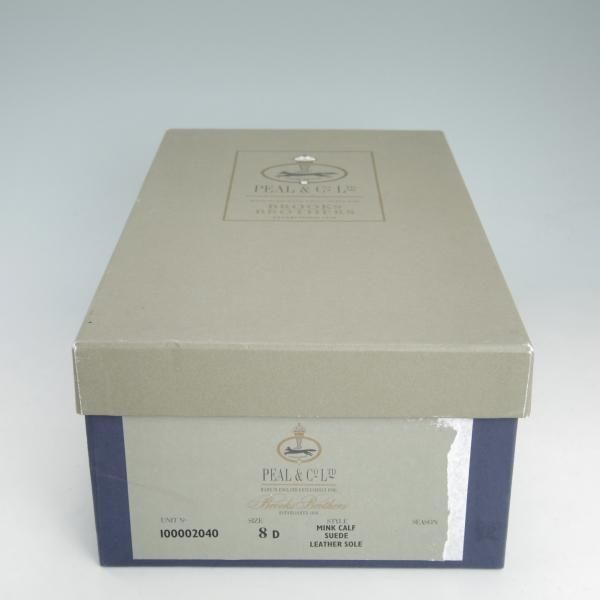 未使用★クロケット&ジョーンズ UK7.5/US8D【★ブルックスブラザーズ別注/Peal&co】ダブルモンク/スエード/茶/メンズ/Crockett&Jones★d329