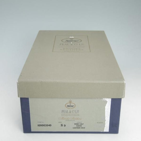 未使用★クロケット&ジョーンズ UK7.5/US8D【★ブルックスブラザーズ別注/Peal&co】ダブルモンク/スエード/茶/メンズ/Crockett&Jones★d329