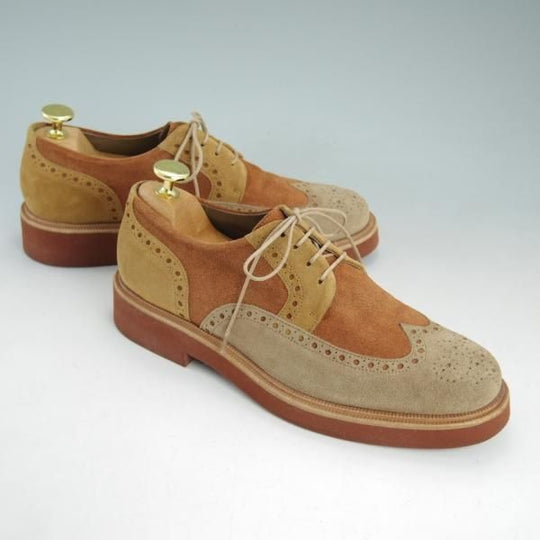 極上★(仏)サルトル(レディース) SIZE 36.5【★コンビ仕様/フルブローグ】スエード/短靴/シューズ/ローカット/SARUTORE★d332