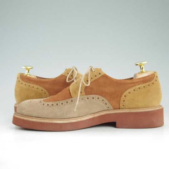 極上★(仏)サルトル(レディース) SIZE 36.5【★コンビ仕様/フルブローグ】スエード/短靴/シューズ/ローカット/SARUTORE★d332