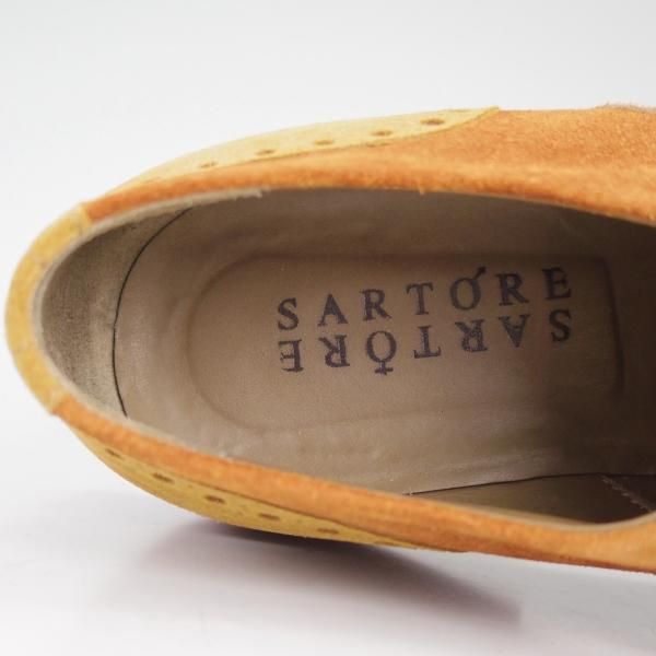 極上★(仏)サルトル(レディース) SIZE 36.5【★コンビ仕様/フルブローグ】スエード/短靴/シューズ/ローカット/SARUTORE★d332