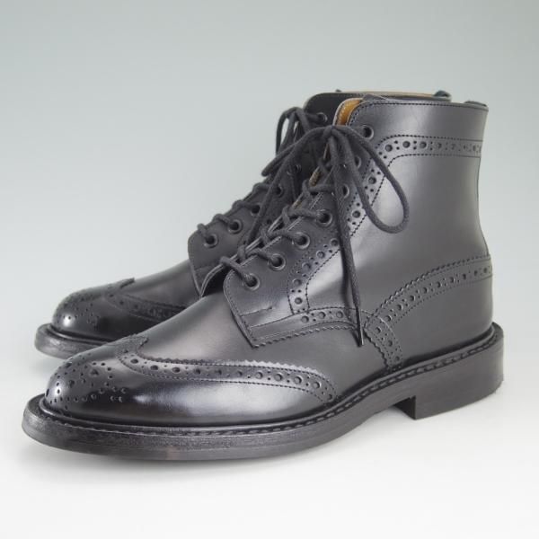 美品★トリッカーズ SIZE 6.5【ダイナイトソール仕様★M2508/モールトン/MALTON】カントリーブーツ/黒/カーフ/メンズ/Tricker's★d336