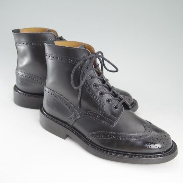 美品★トリッカーズ SIZE 6.5【ダイナイトソール仕様★M2508/モールトン/MALTON】カントリーブーツ/黒/カーフ/メンズ/Tricker's★d336