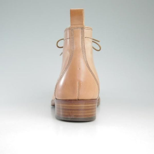 極美品★(恵比寿)ショセ 25.5cm/SIZE 41【貴重★コードバン仕様/ナチュラルカラー】c-7120/チャッカブーツ/薄茶/メンズ/chausser★d340