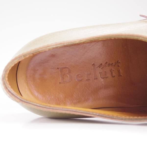 極上★(仏)ベルルッティ SIZE 6.5【★パフォーレーション/Uチップ】緑/グレインレザー/Berluti★d341