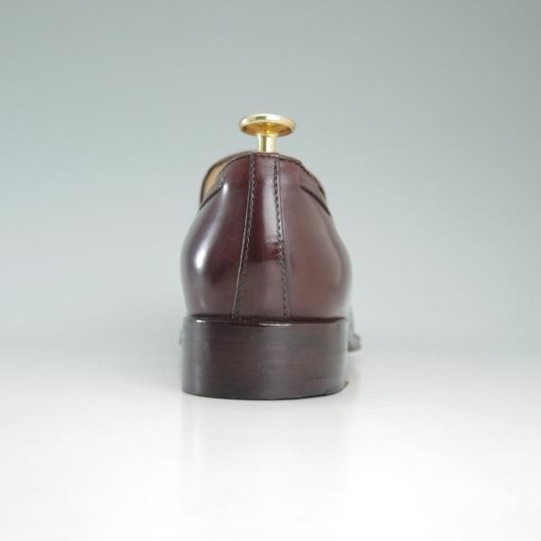 極上★(伊)タニノクリスチー SIZE 5.5【定価10万円以上★タッセルローファー】D121937/赤茶/カーフ/メンズ/TANINO CRISCI★d342