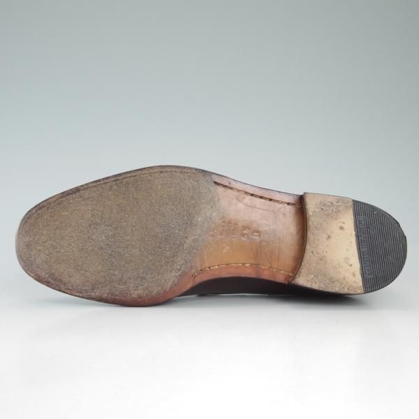 極上★(伊)タニノクリスチー SIZE 5.5【定価10万円以上★タッセルローファー】D121937/赤茶/カーフ/メンズ/TANINO CRISCI★d342