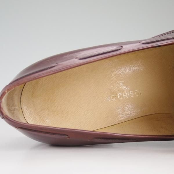 極上★(伊)タニノクリスチー SIZE 5.5【定価10万円以上★タッセルローファー】D121937/赤茶/カーフ/メンズ/TANINO CRISCI★d342