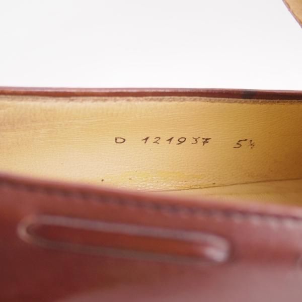 極上★(伊)タニノクリスチー SIZE 5.5【定価10万円以上★タッセルローファー】D121937/赤茶/カーフ/メンズ/TANINO CRISCI★d342