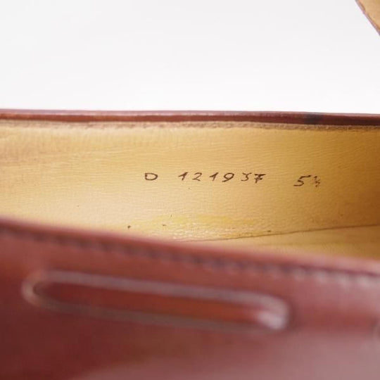 極上★(伊)タニノクリスチー SIZE 5.5【定価10万円以上★タッセルローファー】D121937/赤茶/カーフ/メンズ/TANINO CRISCI★d342