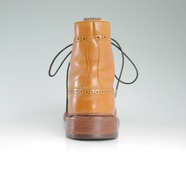 極上★トリッカーズ(レディース) SIZE 5.5【★L2508/カントリーブーツ/エイコンアンティーク】カーフ/ウイングチップ/薄茶/Tricker's★d343