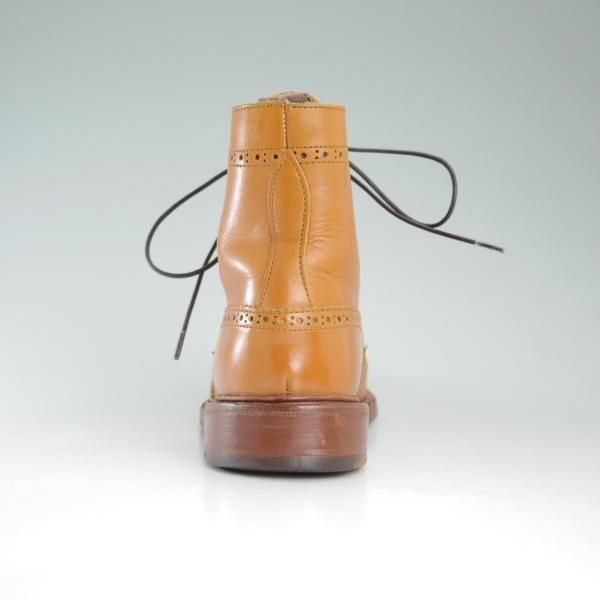 極上★トリッカーズ(レディース) SIZE 5.5【★L2508/カントリーブーツ/エイコンアンティーク】カーフ/ウイングチップ/薄茶/Tricker's★d343
