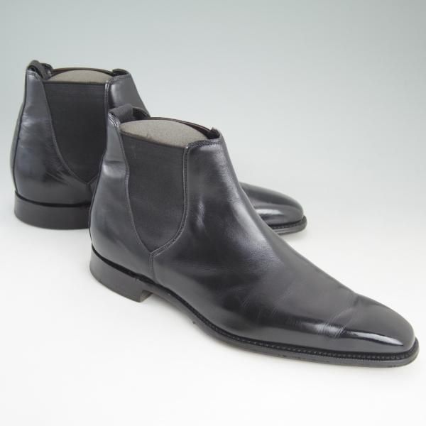 極上★(英)チーニー UK8.5程度【★ポールスミス別注/Paul Smith/サイドゴアブーツ】黒/メンズ/シューズ/靴/カーフ/CHEANEY★d350