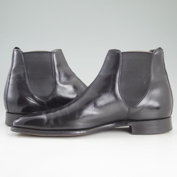 極上★(英)チーニー UK8.5程度【★ポールスミス別注/Paul Smith/サイドゴアブーツ】黒/メンズ/シューズ/靴/カーフ/CHEANEY★d350
