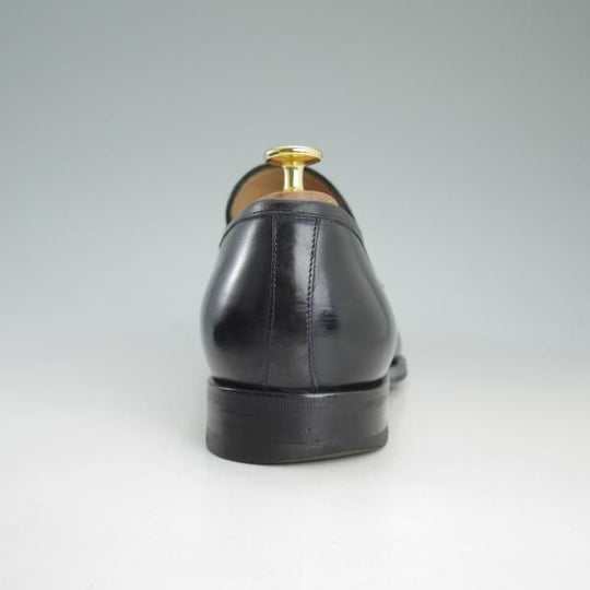 極上★(伊)サントーニ SIZE 7.5【上級★グッドイヤーウェルテッド製法/コインローファー】14714-51/黒/カーフ/メンズ/Santoni★d351
