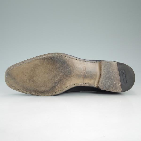 極上★(伊)サントーニ SIZE 7.5【上級★グッドイヤーウェルテッド製法/コインローファー】14714-51/黒/カーフ/メンズ/Santoni★d351