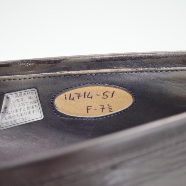 極上★(伊)サントーニ SIZE 7.5【上級★グッドイヤーウェルテッド製法/コインローファー】14714-51/黒/カーフ/メンズ/Santoni★d351