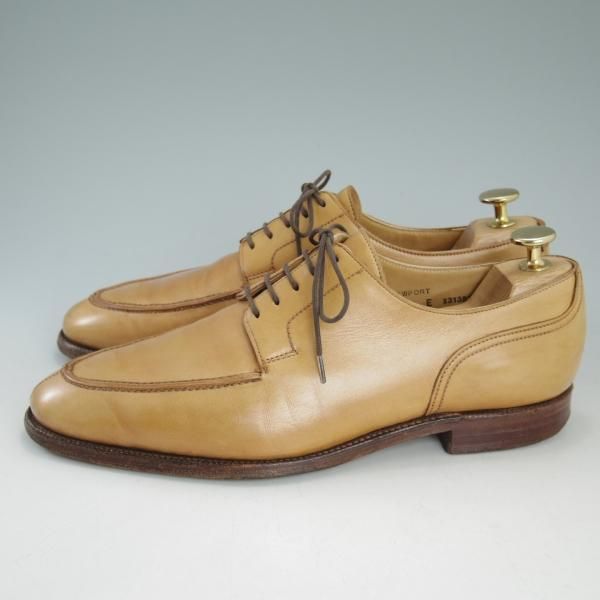 極上★クロケット&ジョーンズ 6E【★ニューポート/NEWPORT/341ラスト】Uチップ/薄茶/カーフ/メンズ/Crockett&Jones★d353