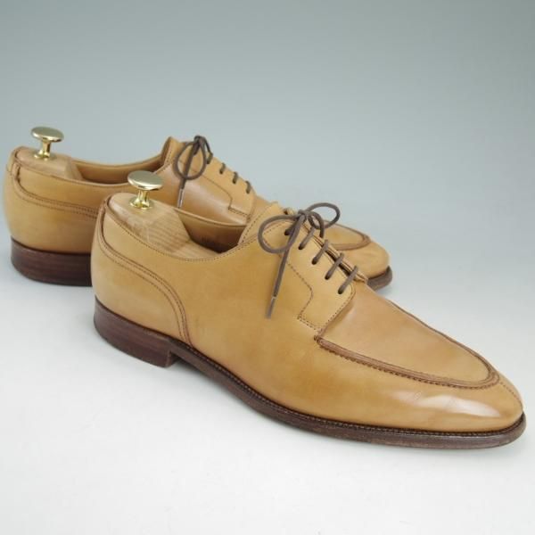 極上★クロケット&ジョーンズ 6E【★ニューポート/NEWPORT/341ラスト】Uチップ/薄茶/カーフ/メンズ/Crockett&Jones★d353