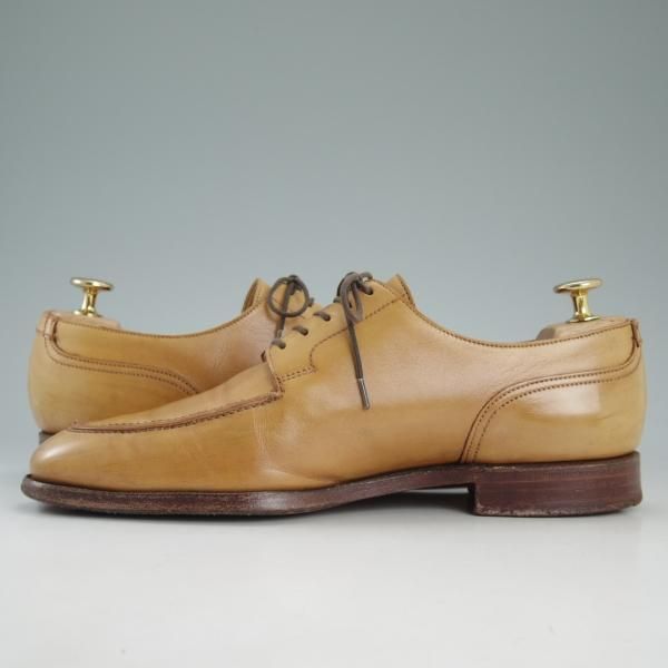 極上★クロケット&ジョーンズ 6E【★ニューポート/NEWPORT/341ラスト】Uチップ/薄茶/カーフ/メンズ/Crockett&Jones★d353